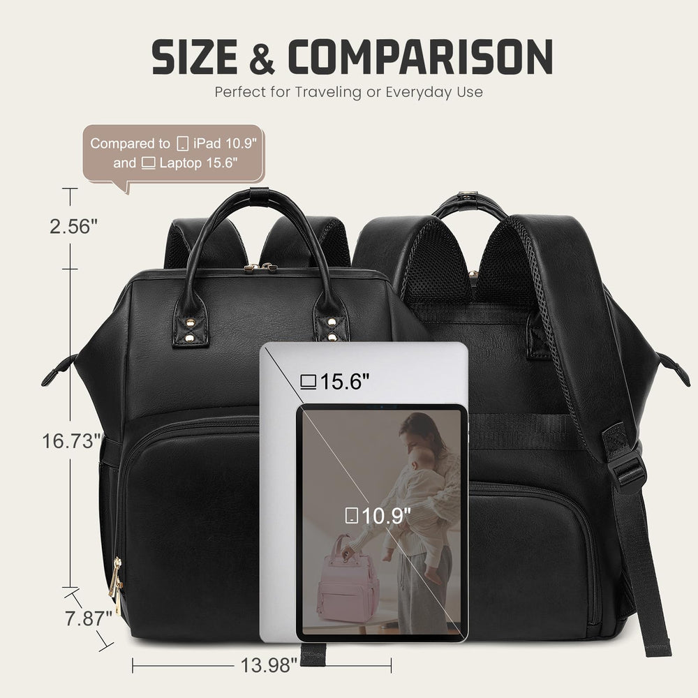 ROSEGIN airline-friendly diaper bag doubles as a travel-ready backpack.