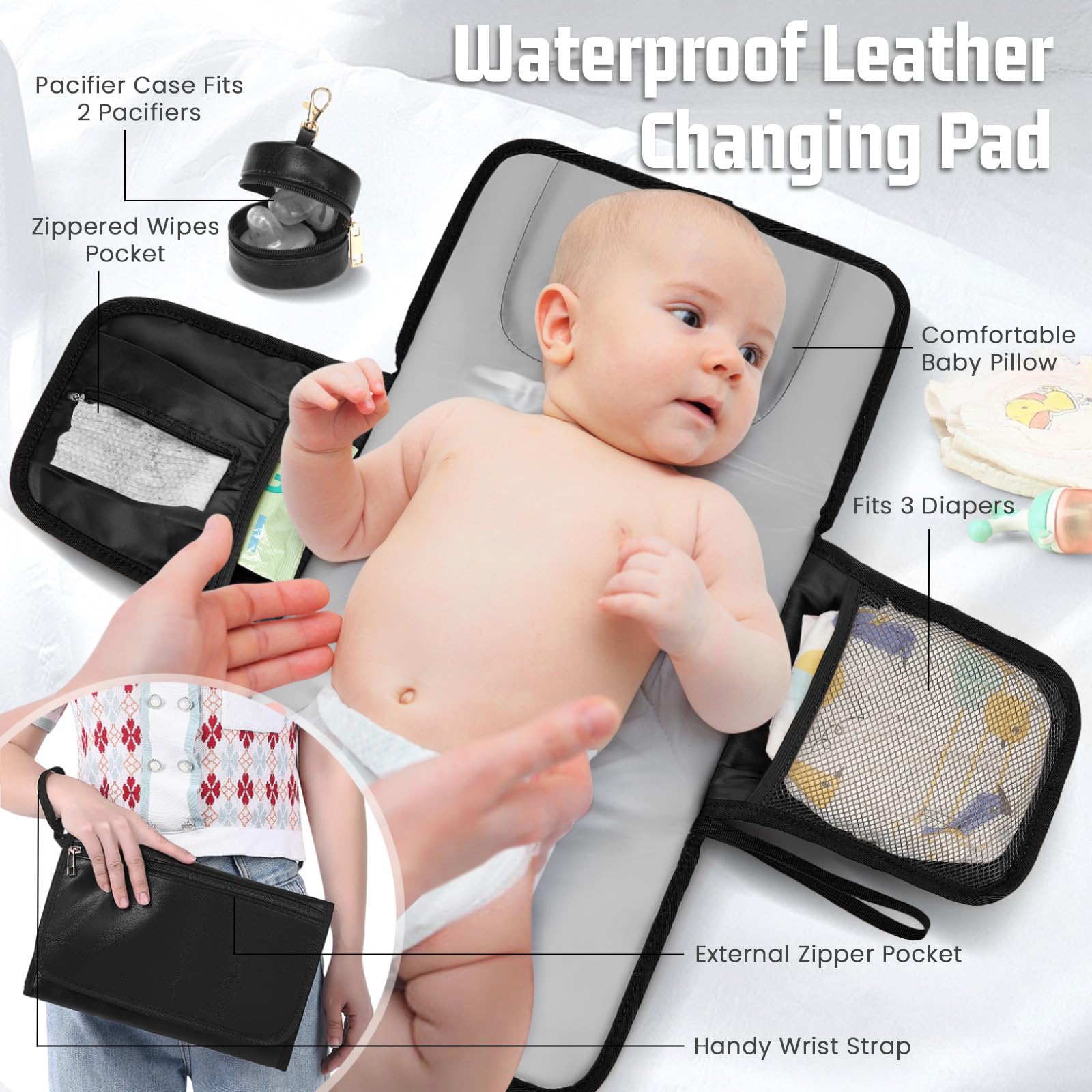 ROSEGIN waterproof vegan PU leather resists spills while remaining easy to clean.