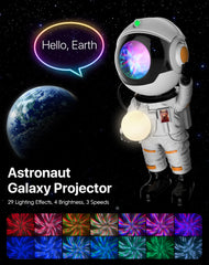 Rossetta astronaut galaxy projector casts ceiling nebula with 29 effects for immersive ambiance