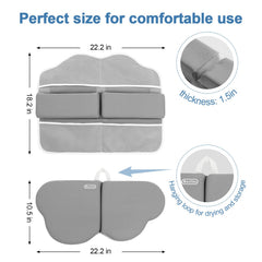 Roslim bath kneeler with non-slip base stays steady on wet surfaces.