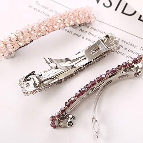 Rosojodg rhinestone hair clip captures a chic, versatile styling option.