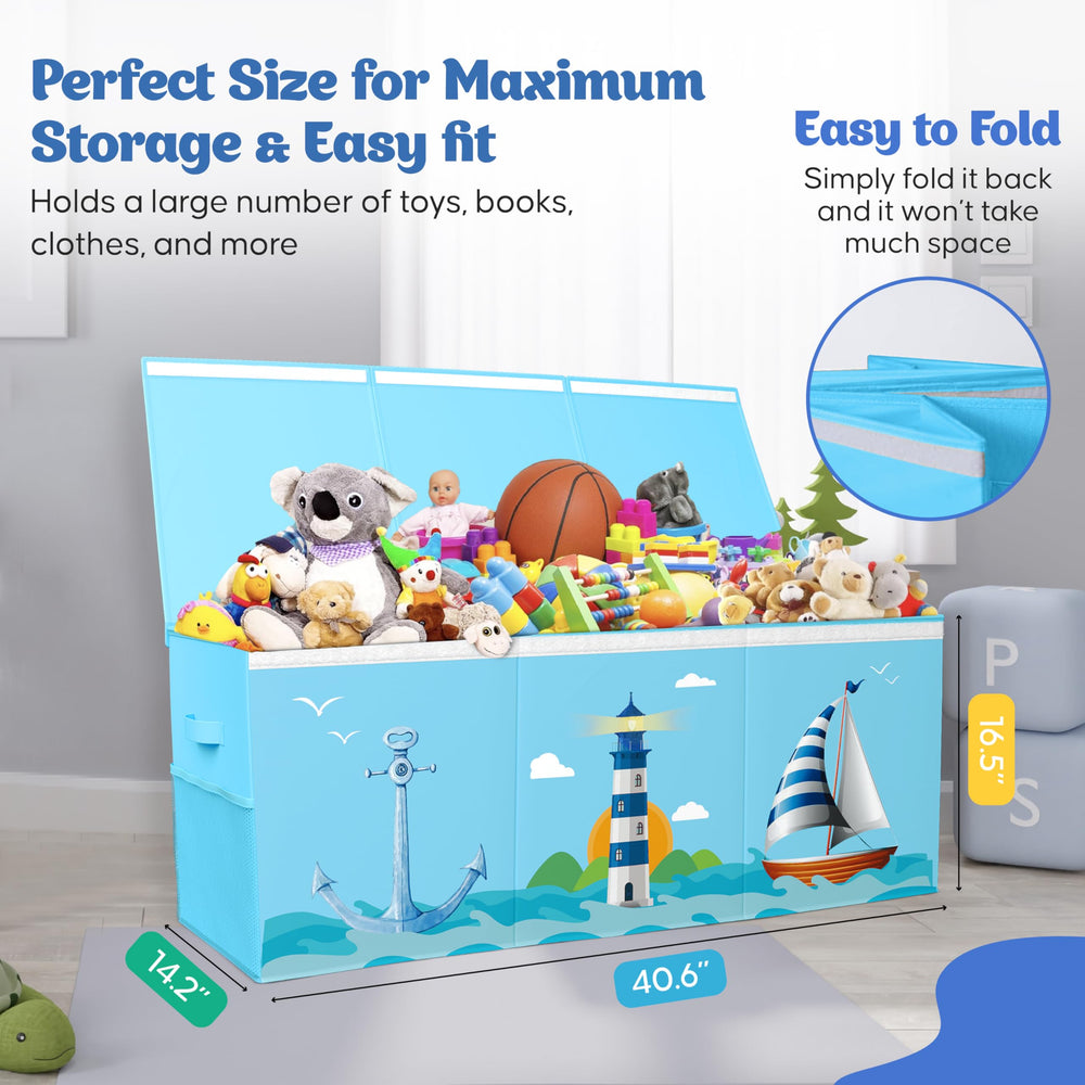 Rossoff spacious 150L capacity toy storage for toys and books.