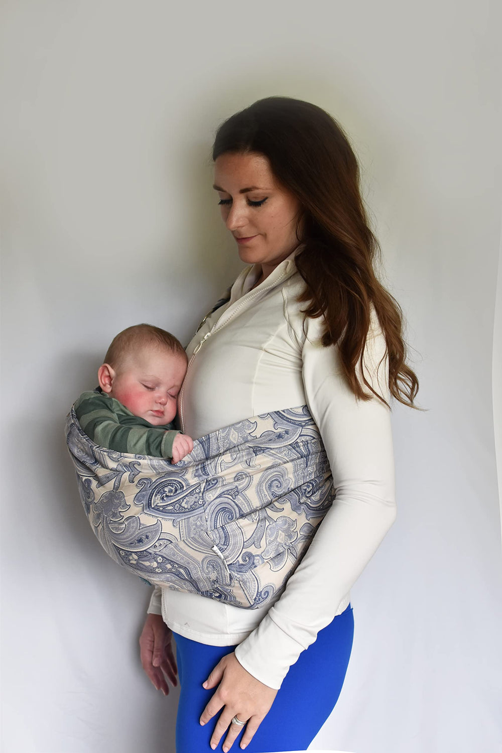 RosyBaby Lite-on-Shoulder sling packs compactly for on-the-go use.