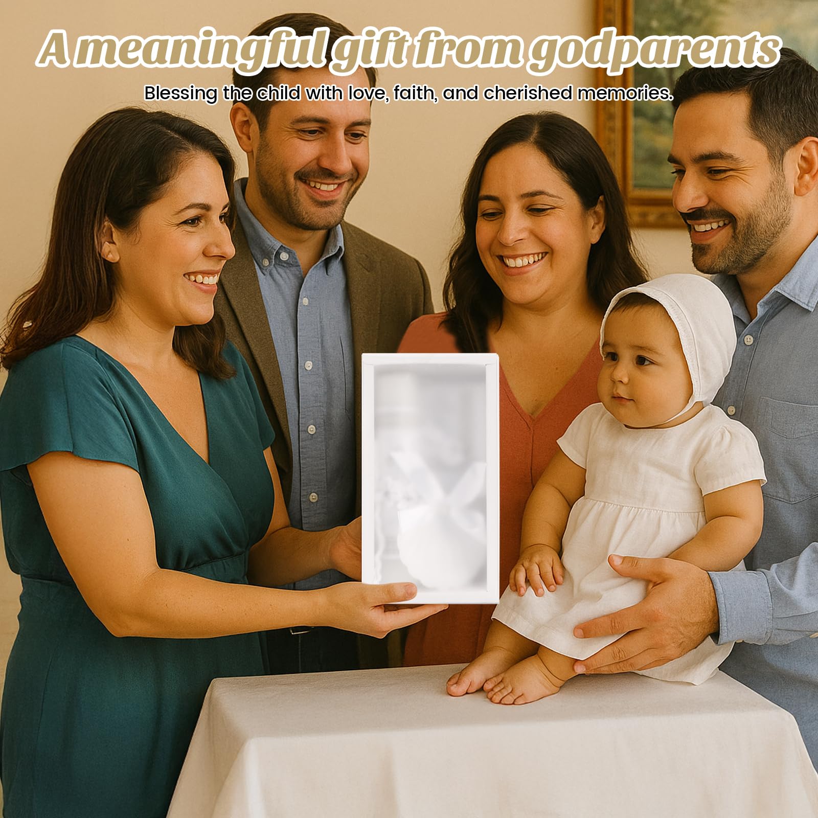 Rotel baptism set packaging containing five essential items