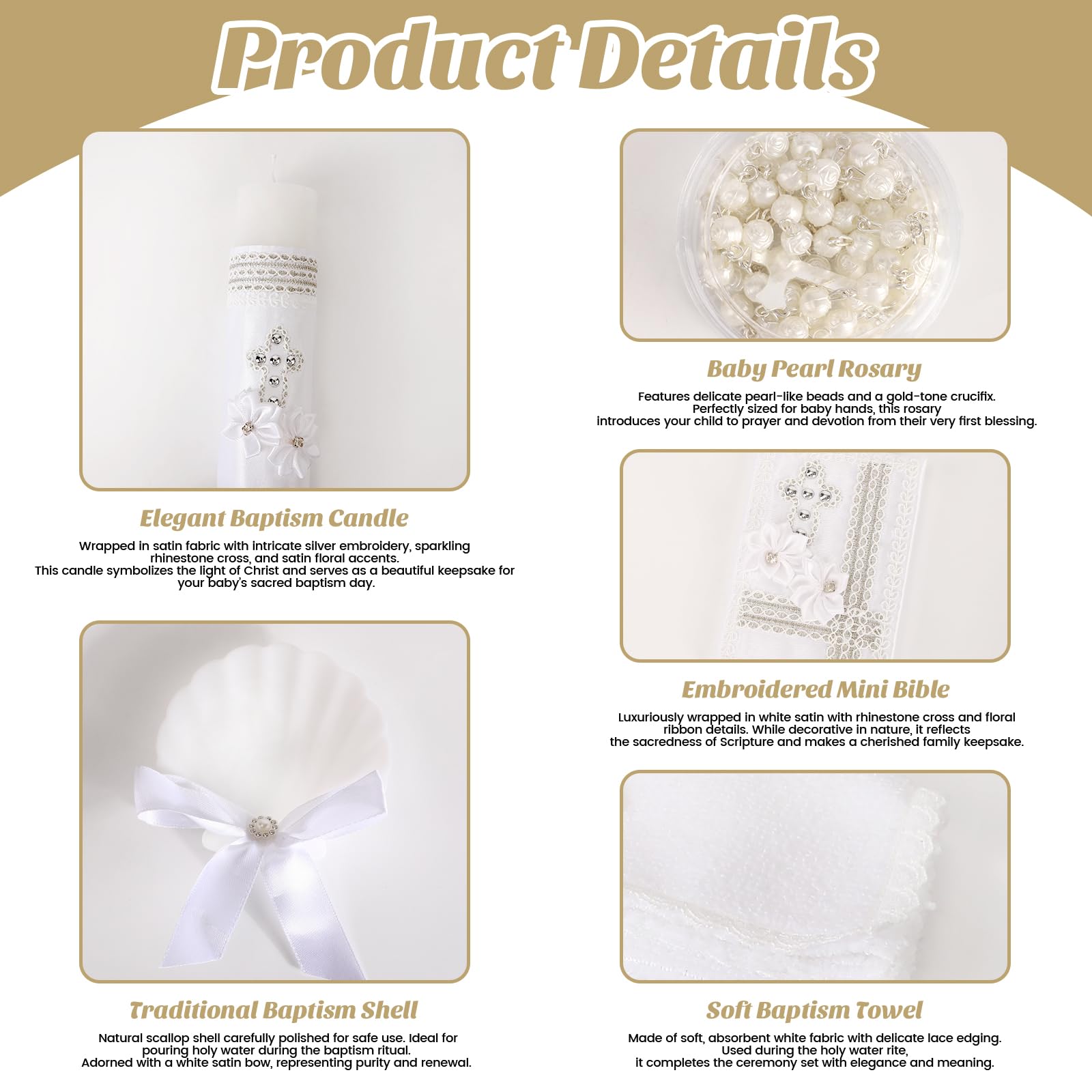 Rotel baptism shell decorative keepsake for blessing moments