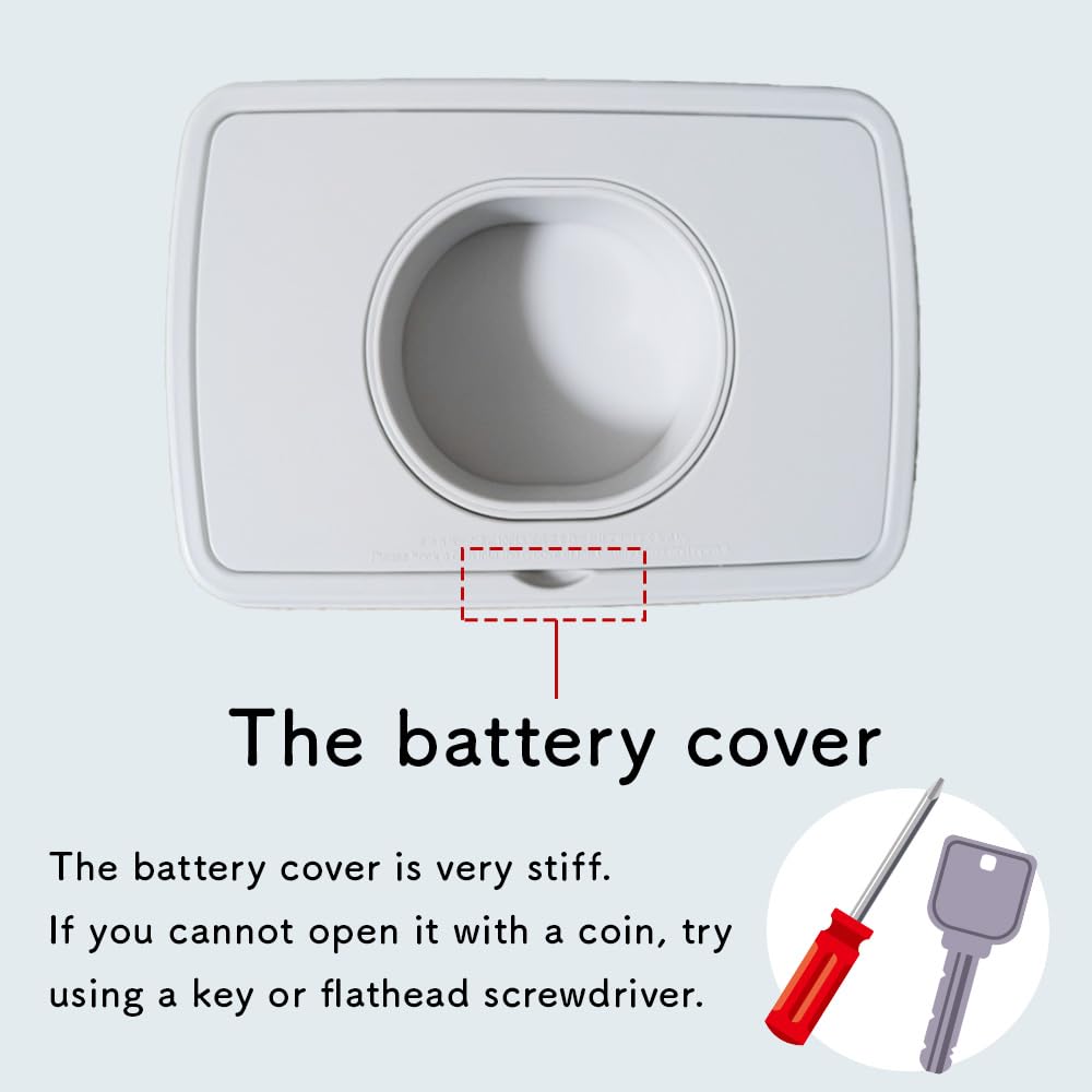 ROUNDS dispenser auto-closes about ten seconds after opening to preserve moisture.
