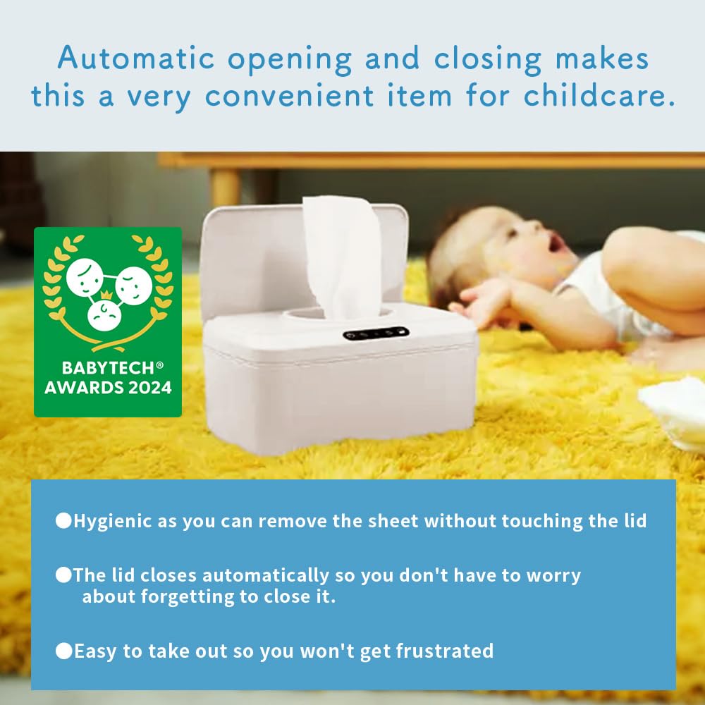 ROUNDS dispenser demonstrates compatibility with baby wipes and other sheets.