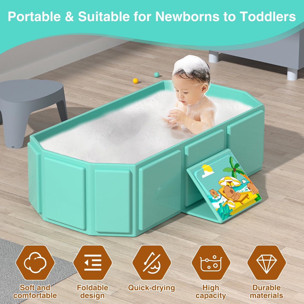 ROUSKY Bath Tub Pink provides gentle style in nursery.