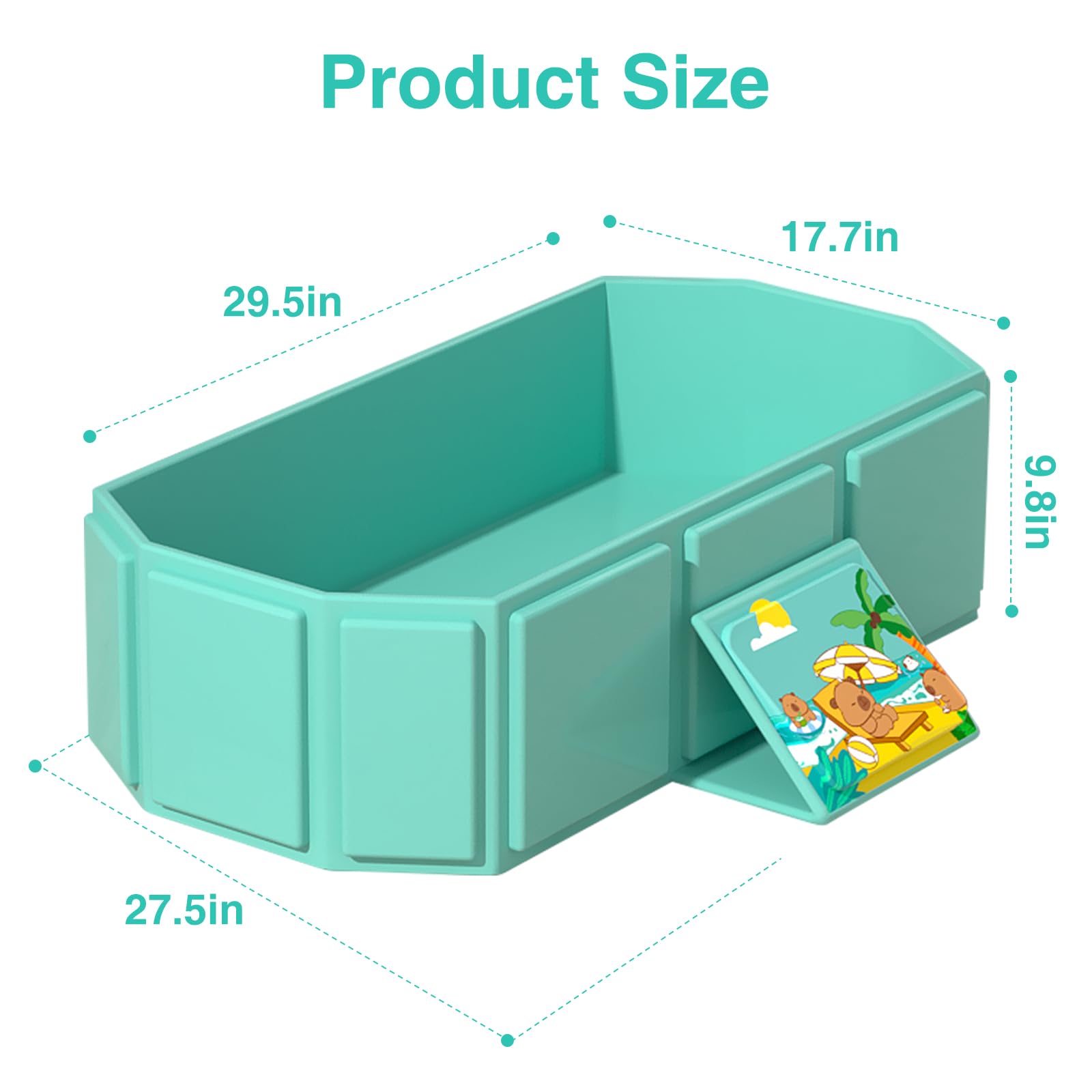ROUSKY Portable Tub grows with your child from newborn to six.