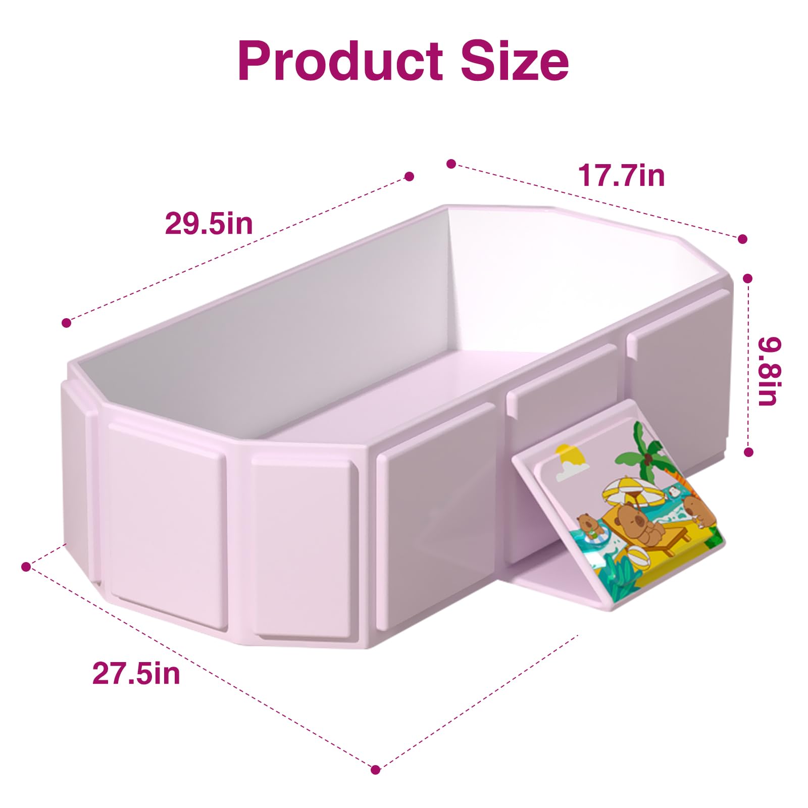 ROUSKY folding baby bath tub compact storage during home use.