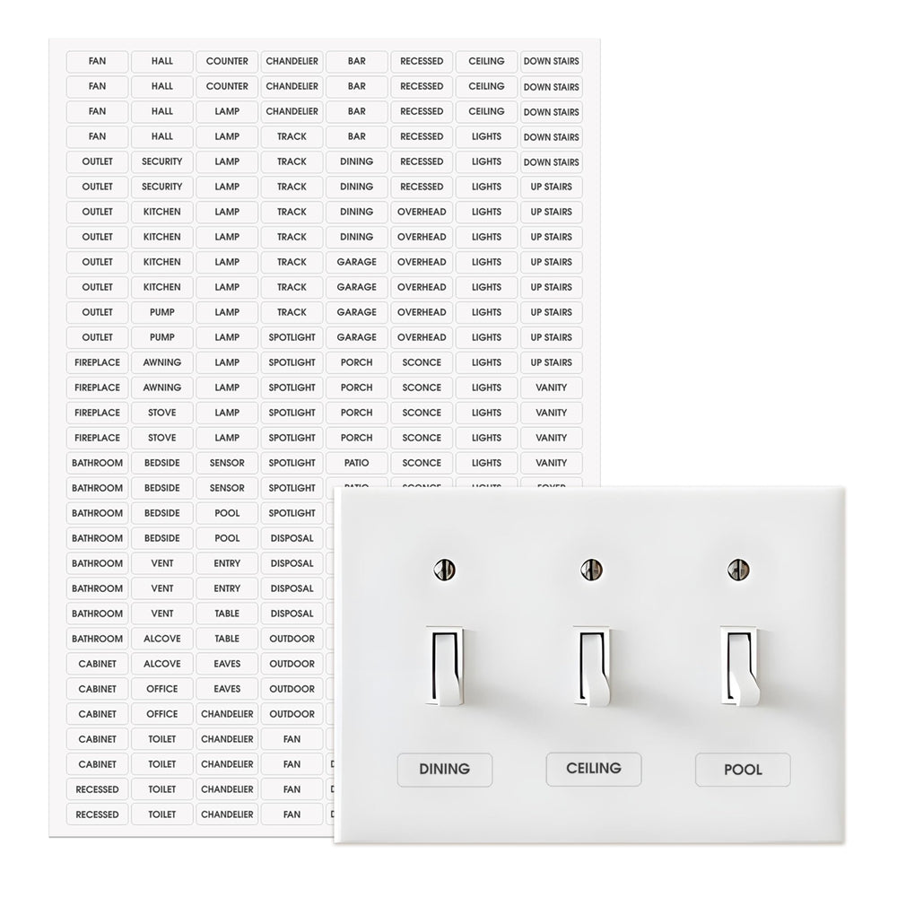 Rousrie switch sticker set 356 pieces for quick labeling and organized spaces.