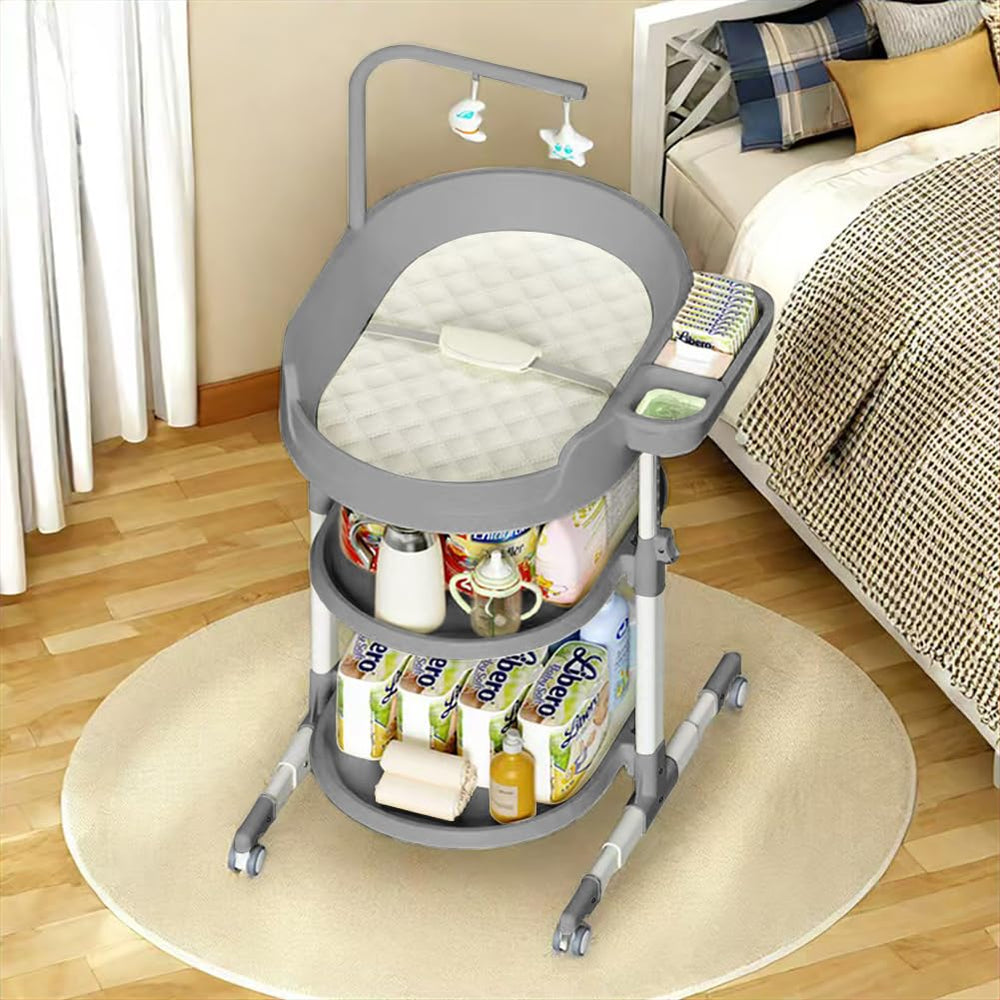 ROUTTOON diaper changing station base features a sturdy frame for stable daily use.