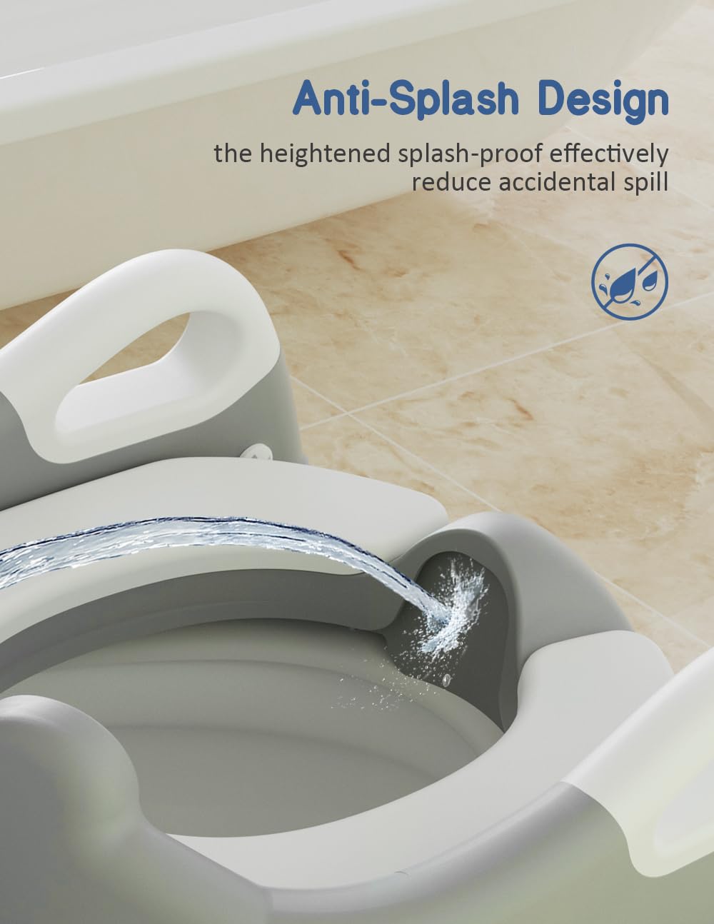 ROUTTOON potty seat detachable-bowl for easy cleaning and versatile use.