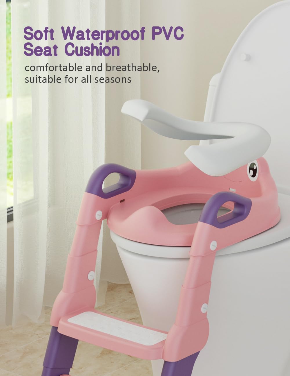 ROUTTOON potty seat splash guard minimizes spills during use