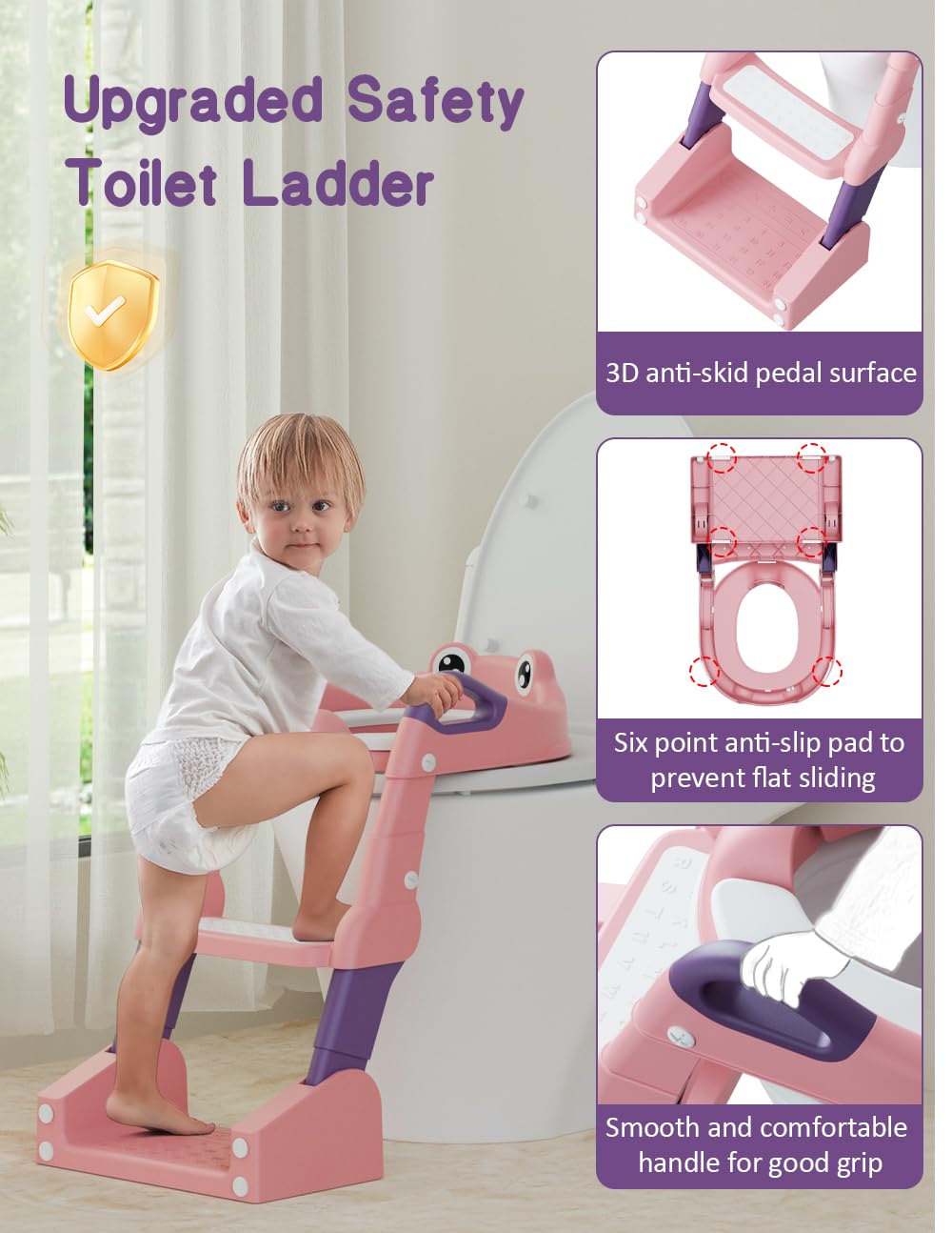 ROUTTOON potty seat waterproof cushion offers soft skin contact
