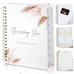 Roux & Lou Keepsake Pregnancy Journal cover—boho design for lasting memories.