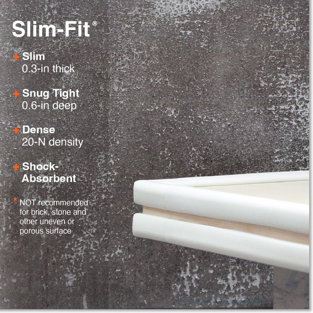 Roving Cove edge guard with 3M adhesive demonstrates secure attachment to furniture