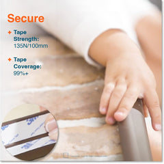 Roving Cove HeftyFit 3M adhesive-tape coffee brown demonstrates secure, easy installation