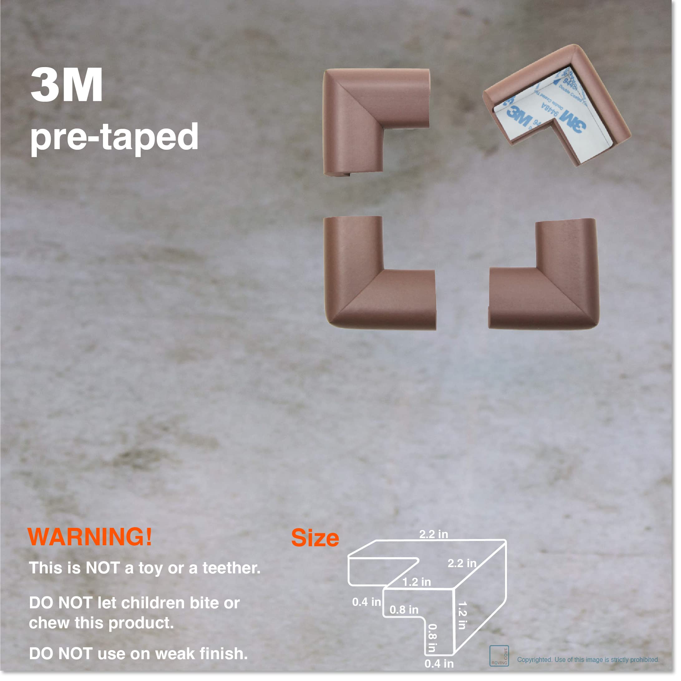 Close-up of dense soft foam inside HeftyFit corner protector