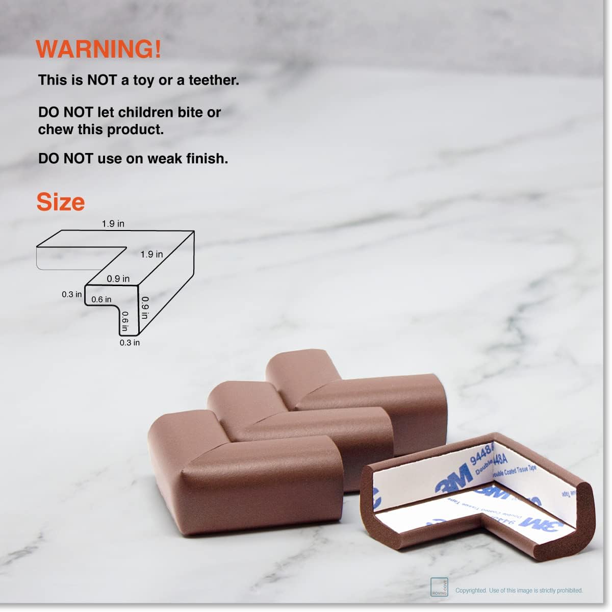 Roving Cove slim-fit corner guards cushion tabletops in kitchens and classrooms