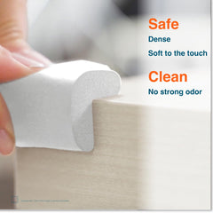 Roving Cove Oyster White corner guard blends with light furniture and enhances safety.