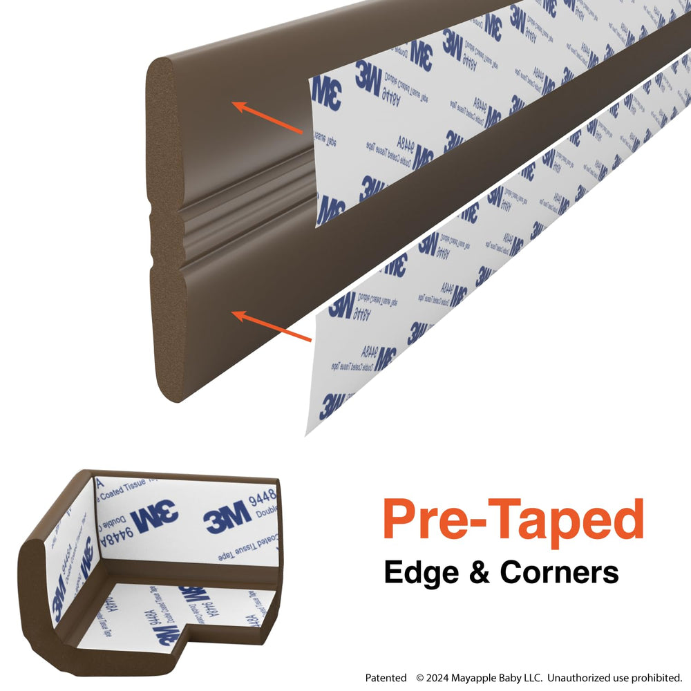Roving Cove 1.4-inch wide padding reduces contact with walls.