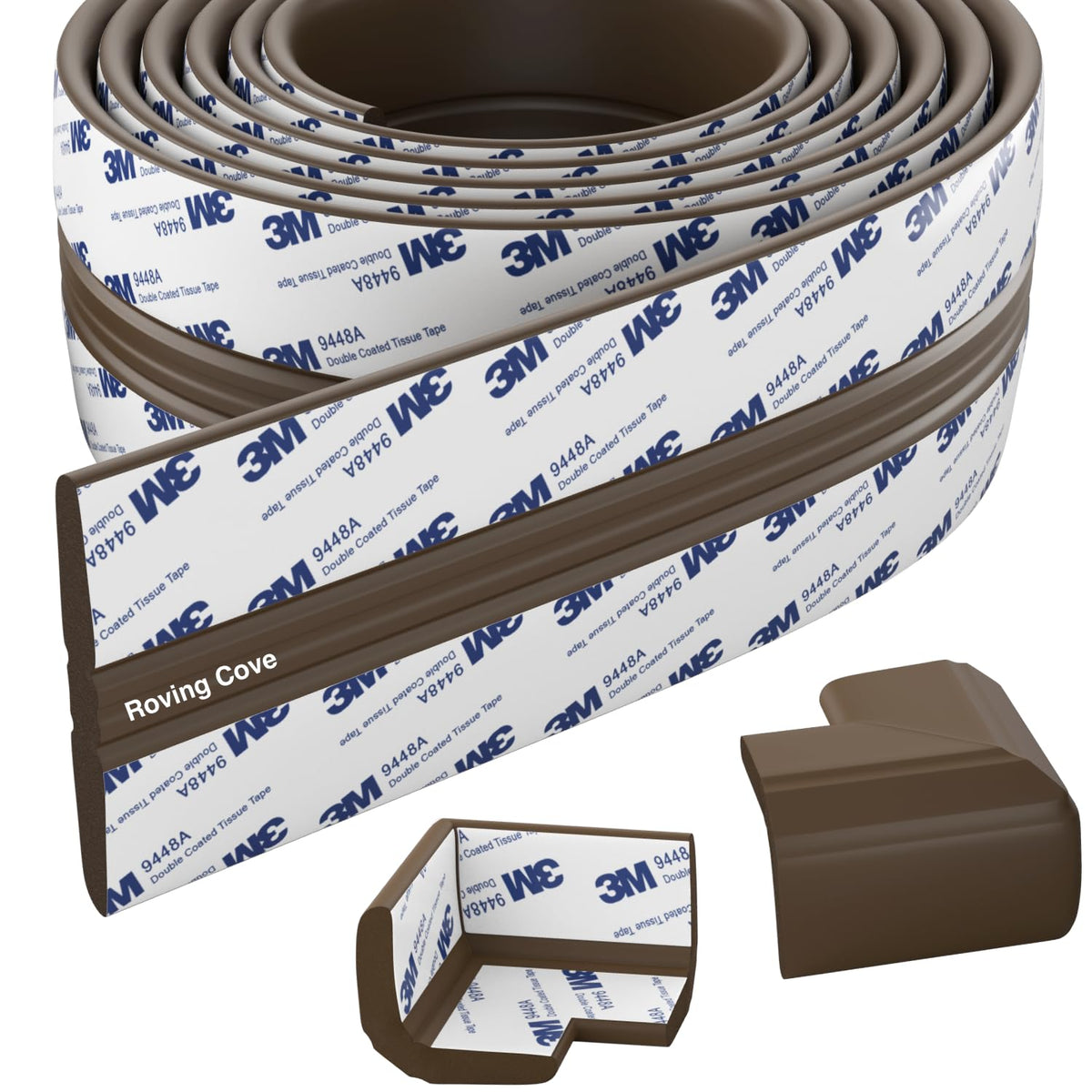 Roving Cove PreFit broad edge protector installed on a straight fireplace edge for safer play.