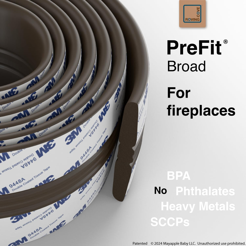 Roving Cove PreFit broad edge protector shows 9ft coverage along wide straight edges.