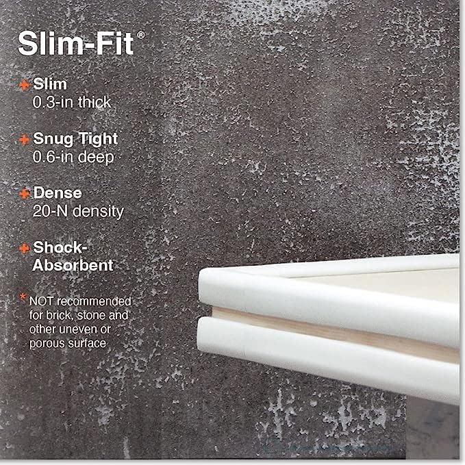 Roving Cove Slim-Fit corner guards set showing corner coverage and 3M tape compatibility.
