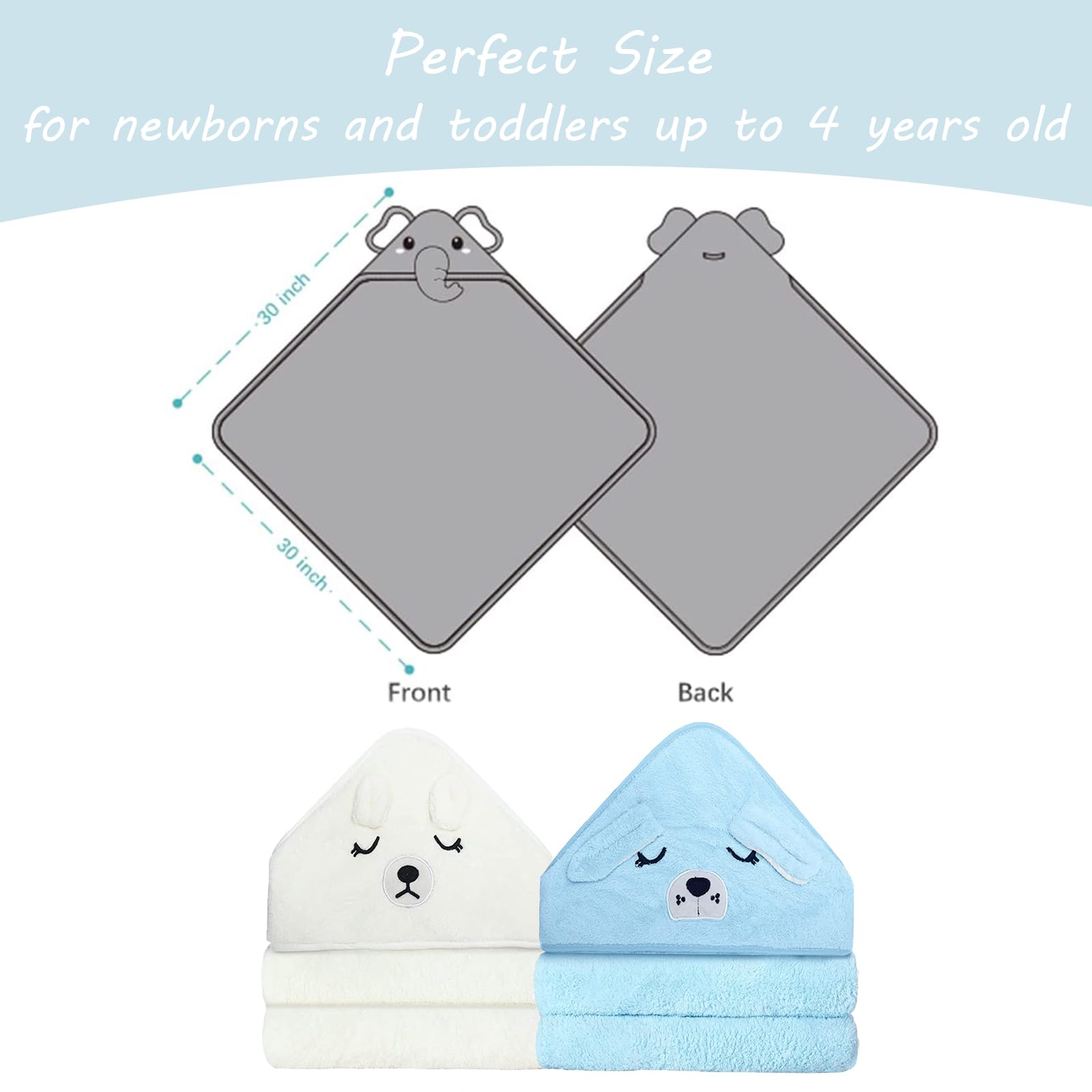 ROXANEPIG animal hood dries hair safely while keeping baby warm