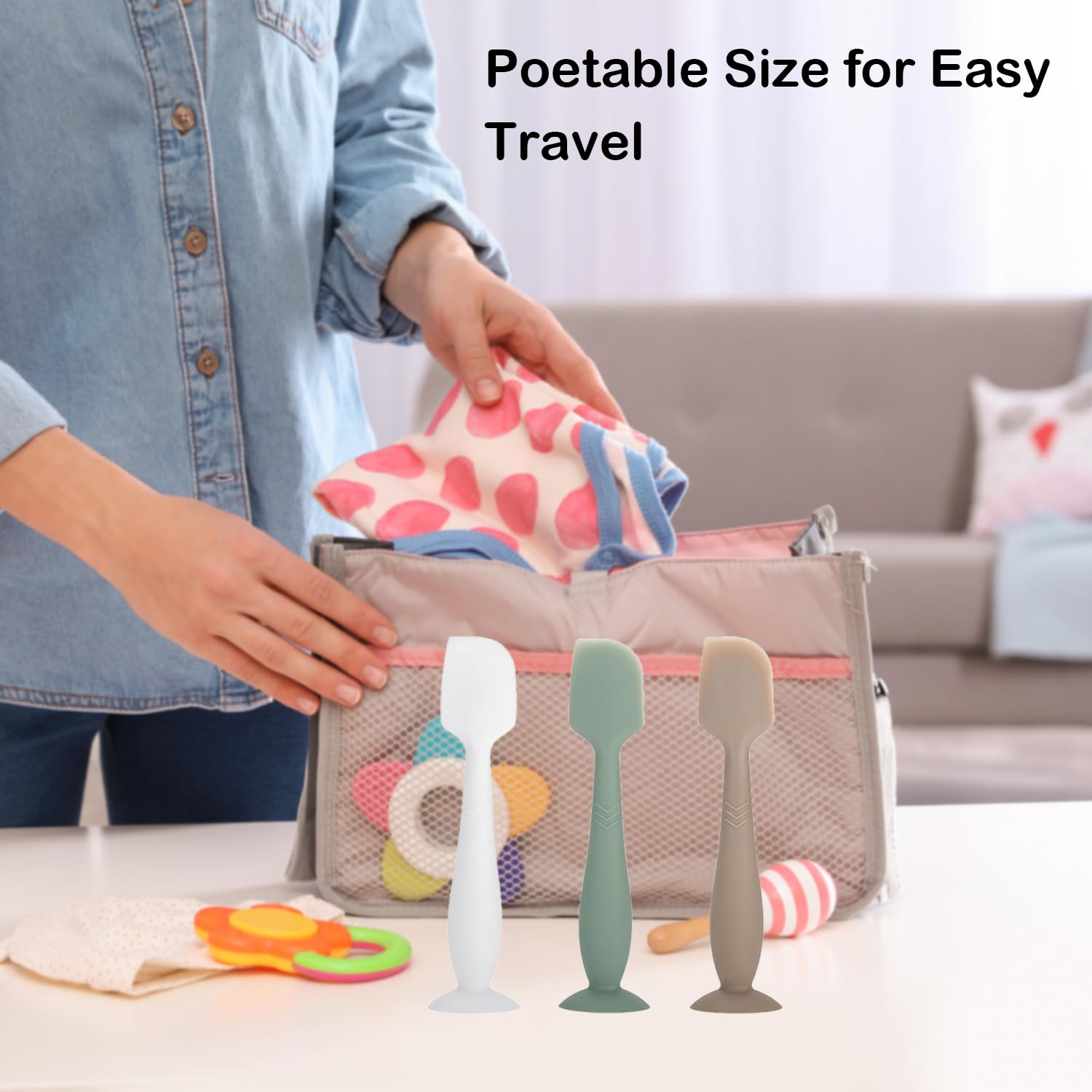 ROXANEPIG dishwasher-safe and freezer-safe spatula for versatile care.