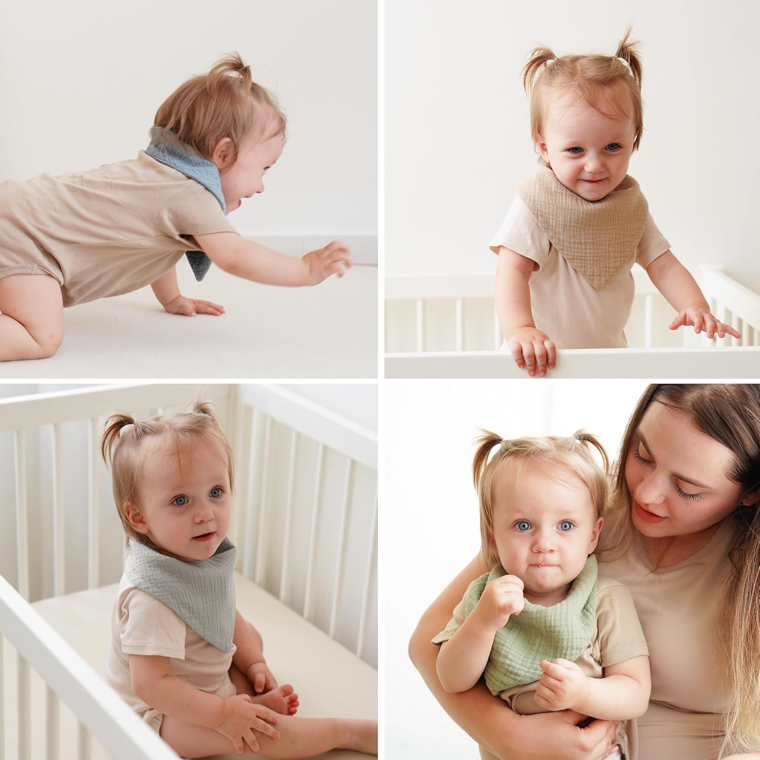 ROXANEPIG muslin baby bib gift-packaged set ready for gifting
