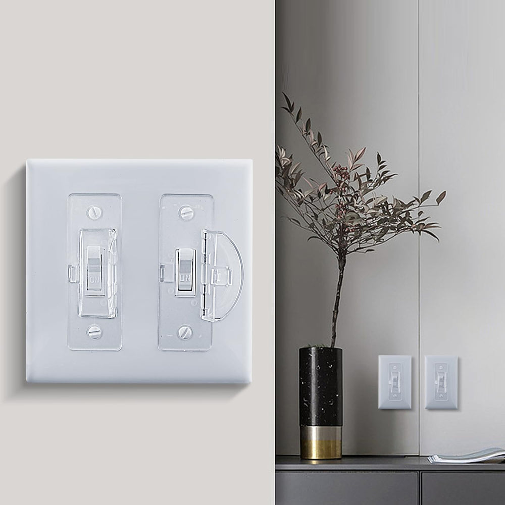 Roxiuc Switch Guard double-buckle design fully encloses switches for safety.