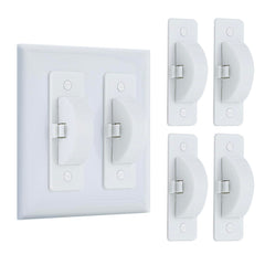 Roxiuc switch guard front view shows discreet, child-safe protection for wall switches.