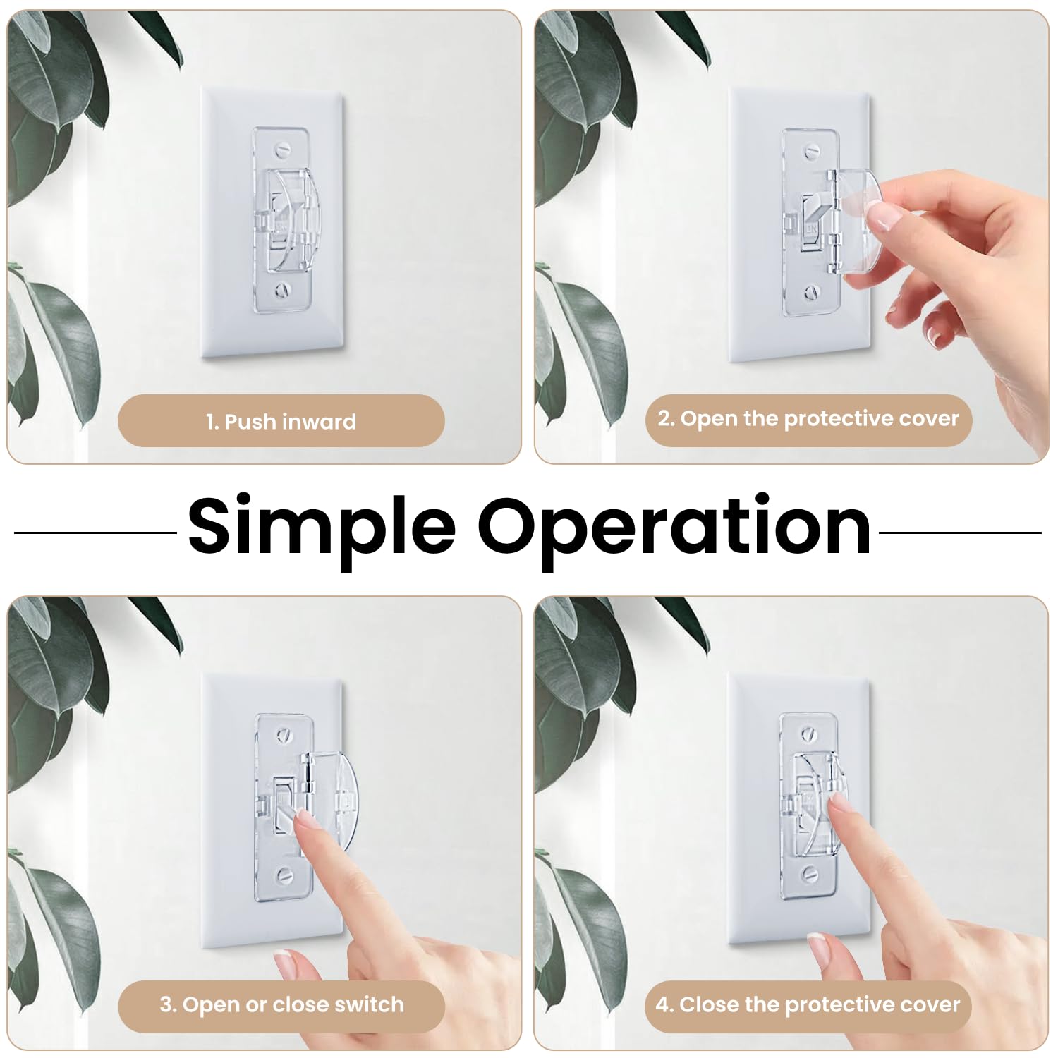 Roxiuc Switch Guard wall-plate installation protects devices with secure, childproof design.