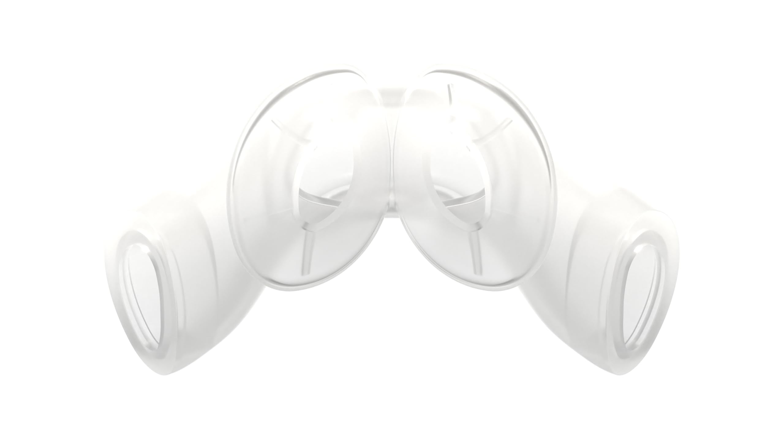 Roya Medical Dream Wear nasal pillow medium pack3 in-use demonstrates lightweight comfortable replacement.