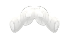 Roya Medical Dream Wear nasal pillow medium pack3 in-use demonstrates lightweight comfortable replacement.