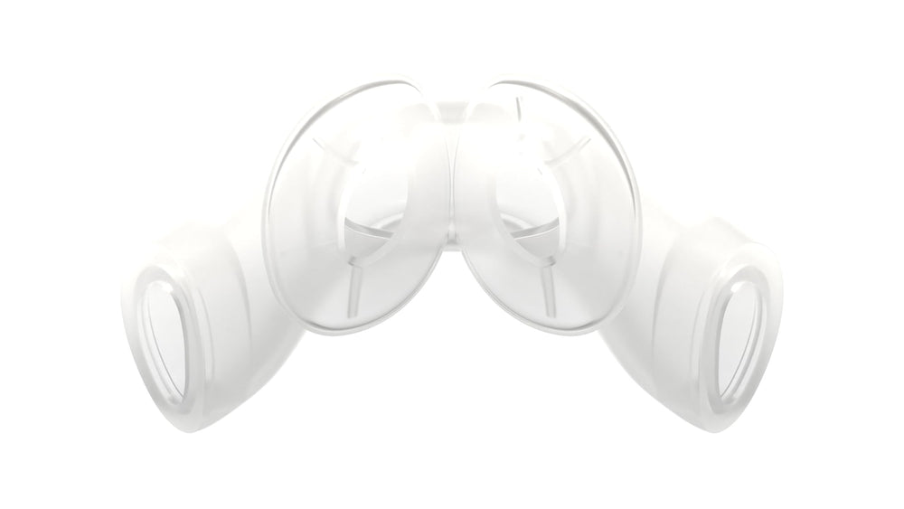 Roya Medical DreamWear nasal pillow medium closeup silicone for comfort fit.