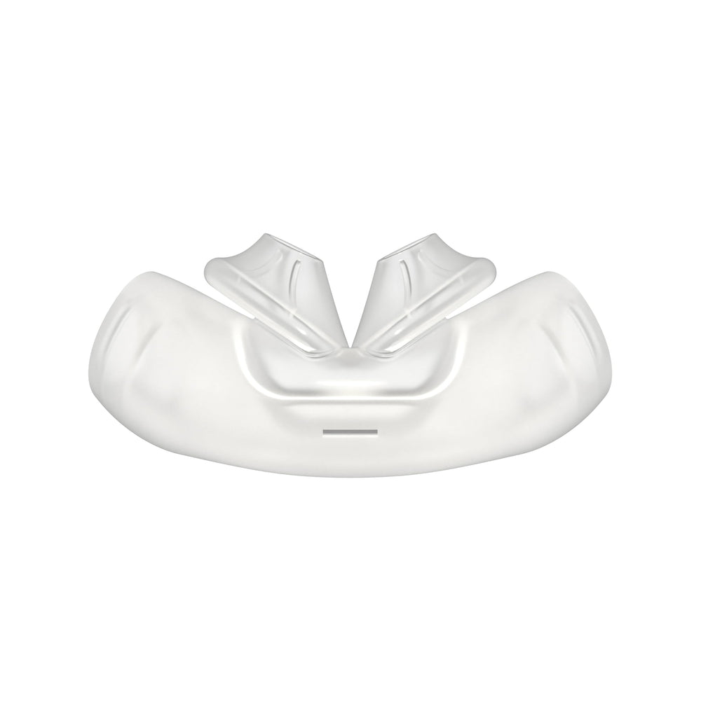Roya Medical DreamWear nasal pillow medium in use for comfortable night sleep.