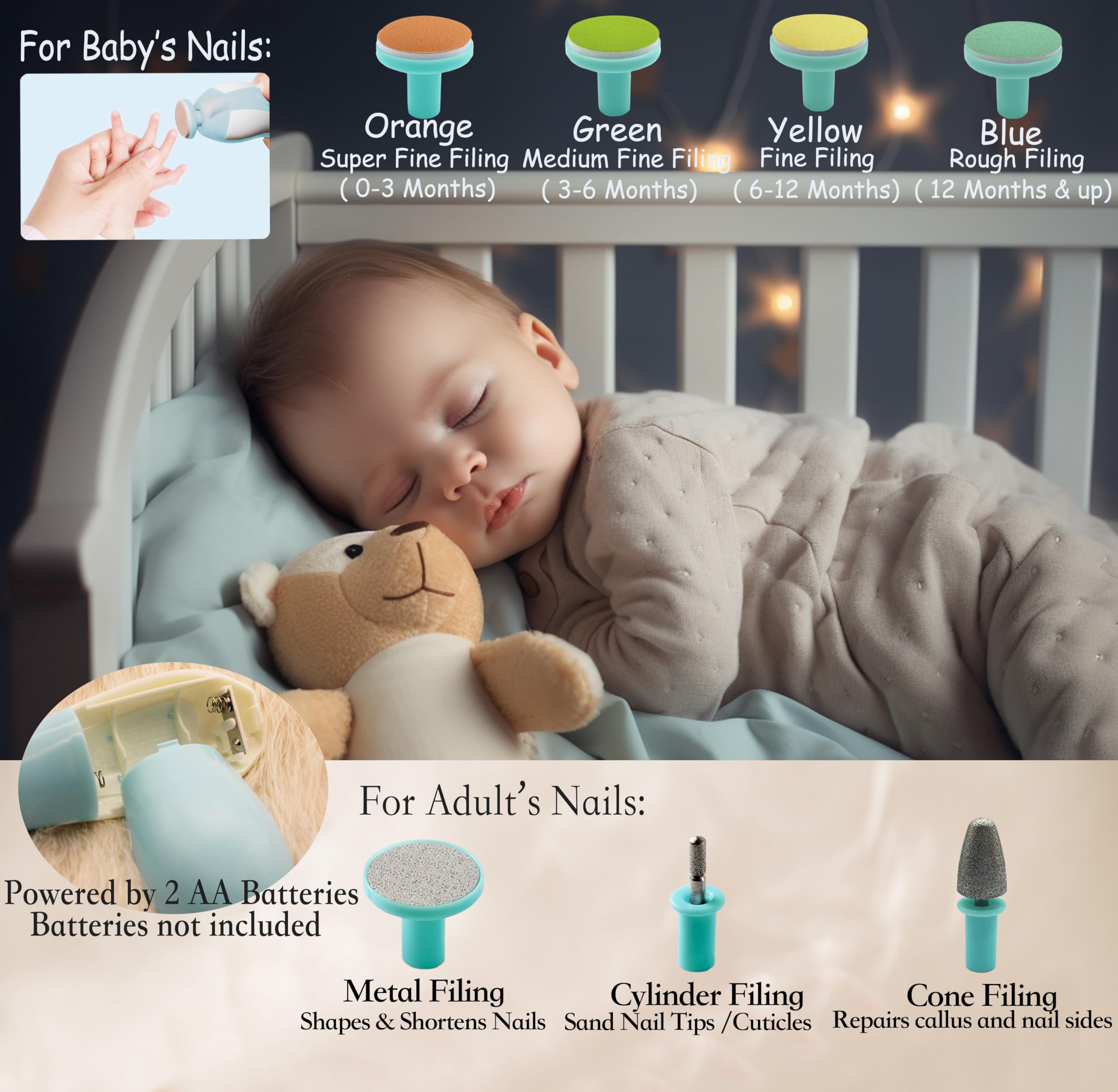 Royal Angels 21-in-1 value set display highlights the all-in-one family nails kit
