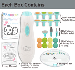 Royal Angels cushioned sandpaper attachments deliver gentle, safe filing for delicate baby nails