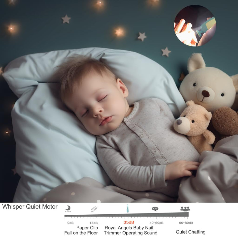 Royal Angels LED-light on-trimmer aids nighttime grooming with gentle illumination.