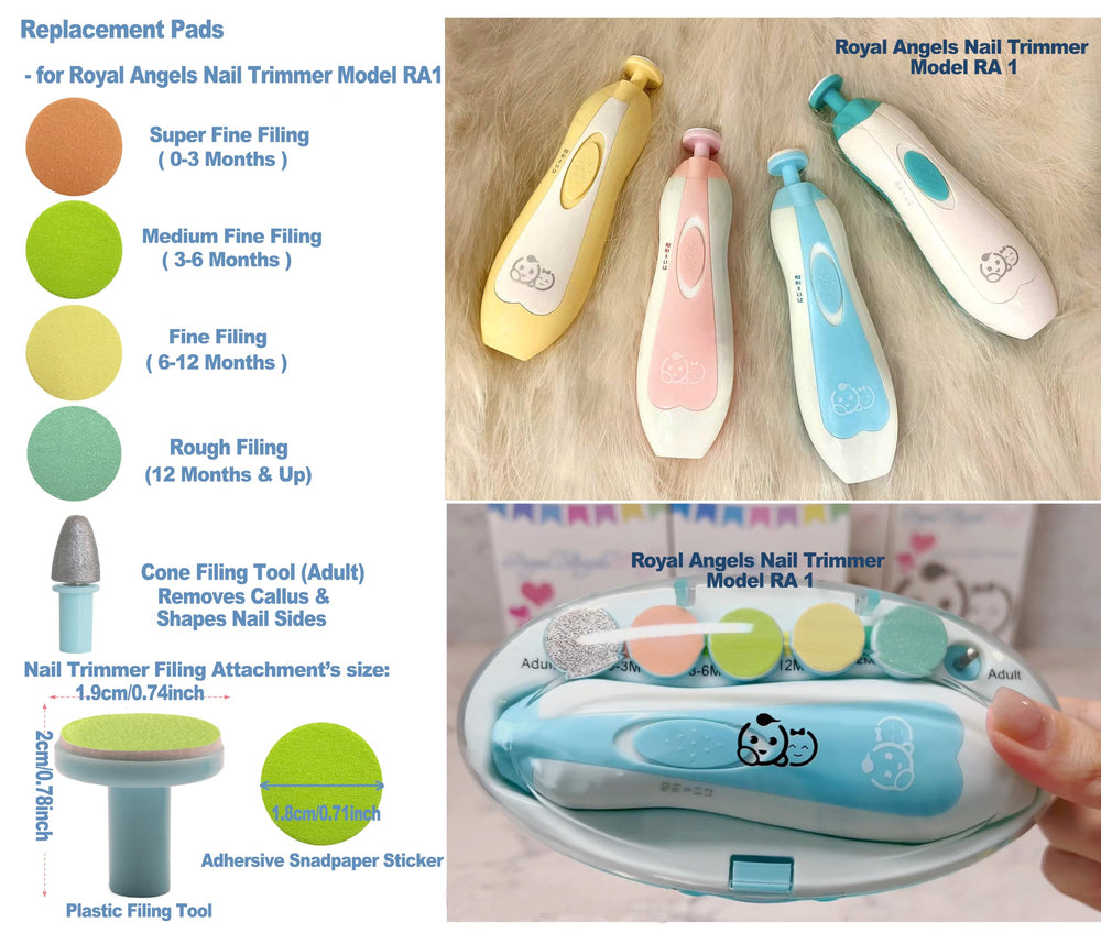 Royal Angels green medium fine pad for toddler nail care