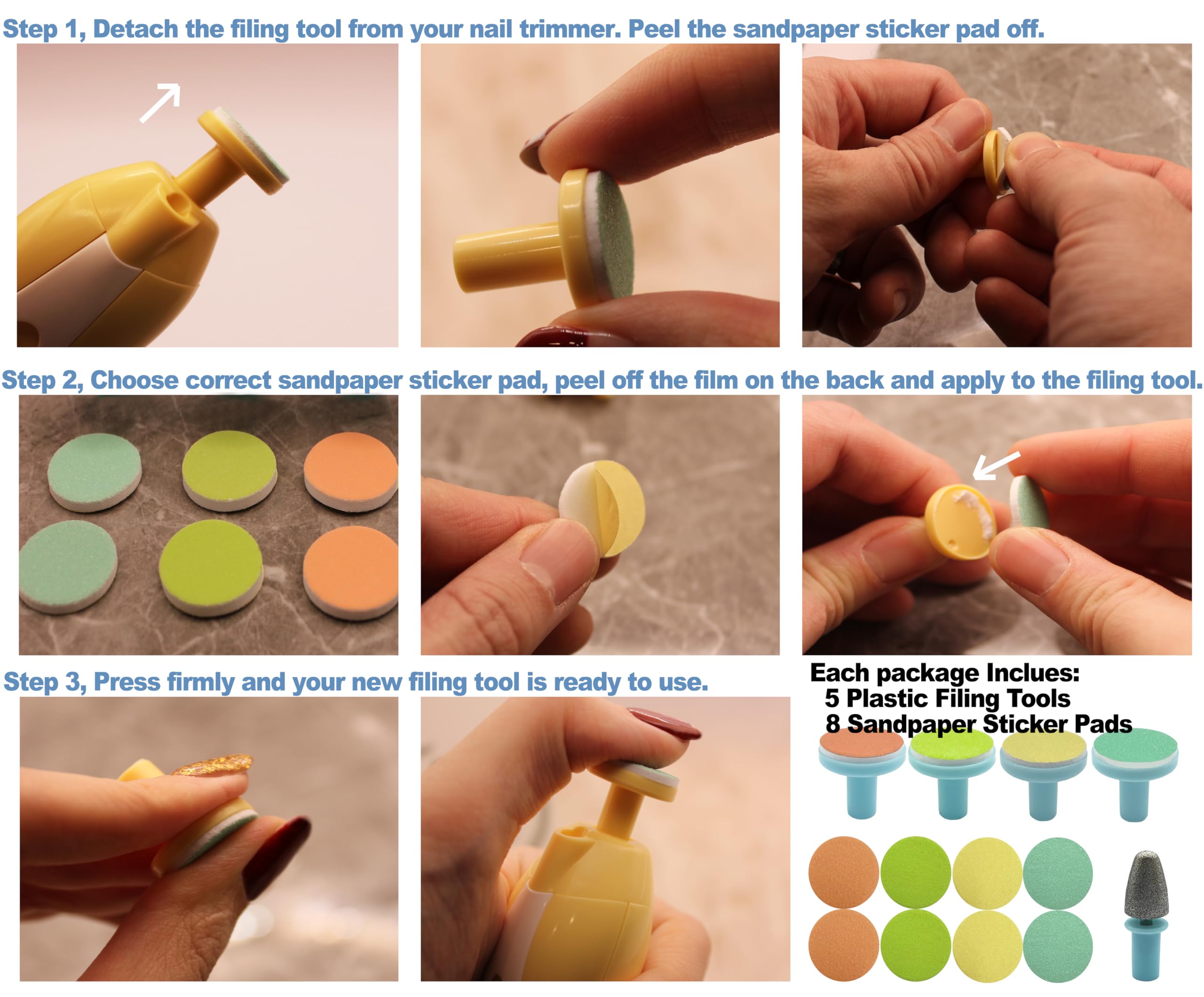 Royal Angels yellow fine pad for precise shaping in kid's nails