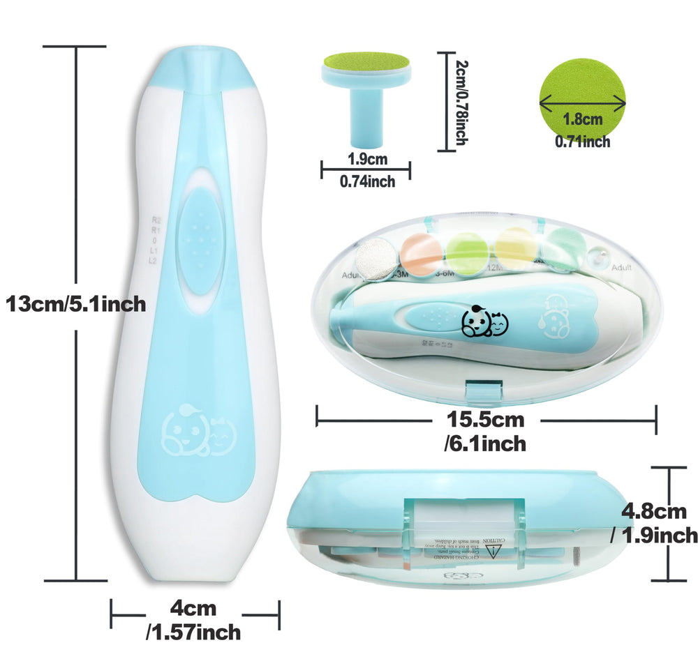 Royal Angels speed-control button for customized nail filing and precision