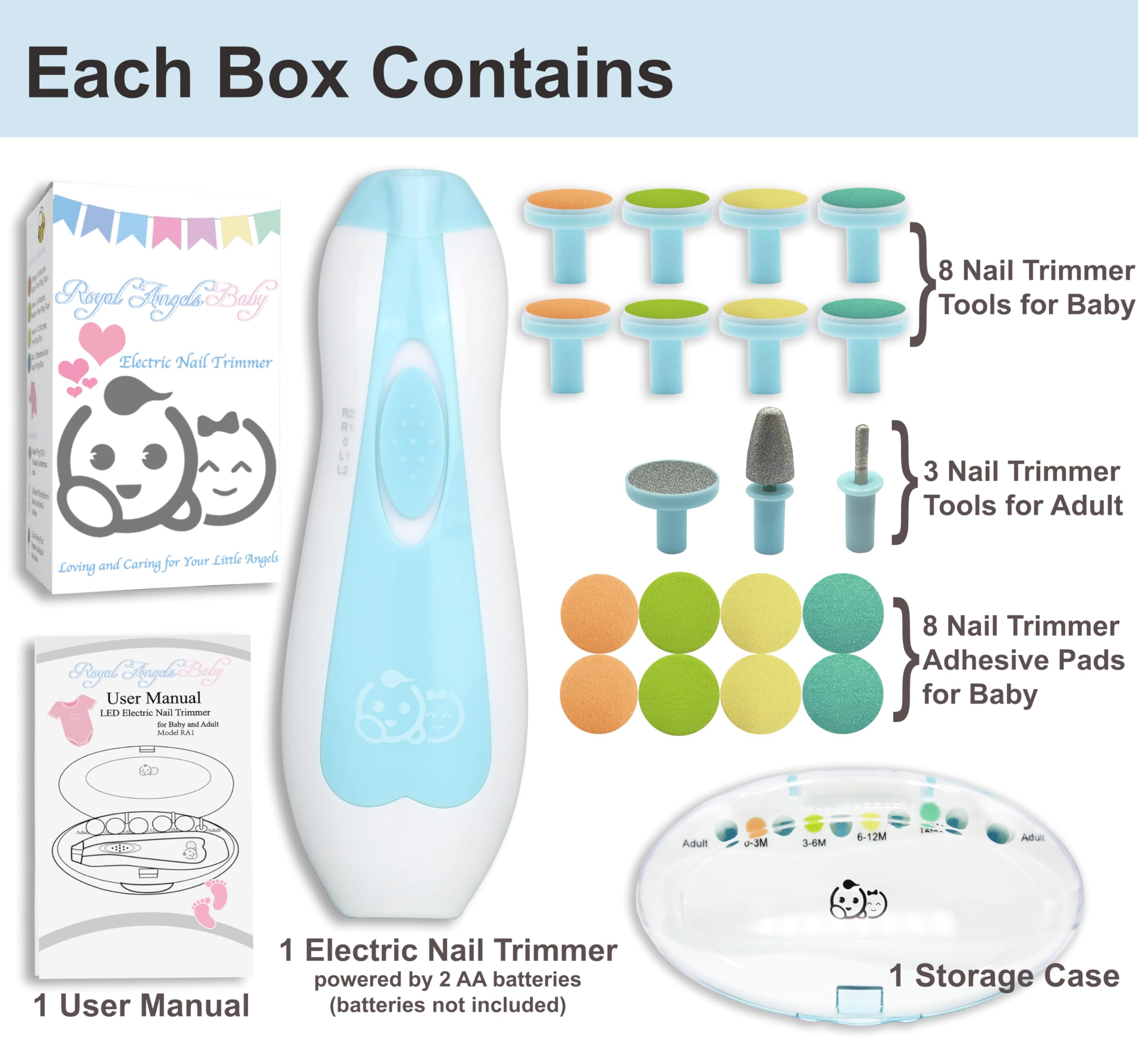 Royal Angels whisper-quiet motor delivers calm, distraction-free baby nail sessions.