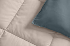 Royal Hotel Bedding reversible baby blanket taupe-navy folded for cozy car or stroller use