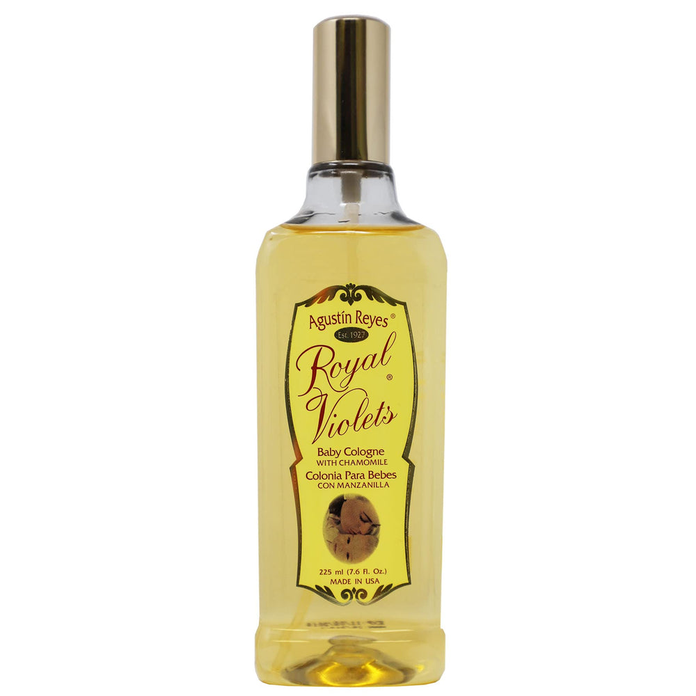 Royal Violets bottle pour delivers gentle refreshment for baby skin.