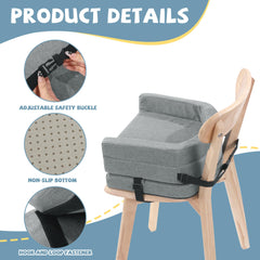ROYALAY booster seat anti-slip bottom prevents shifting on dining chairs