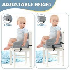 ROYALAY booster seat height adjustment shows two-layer design for growing children